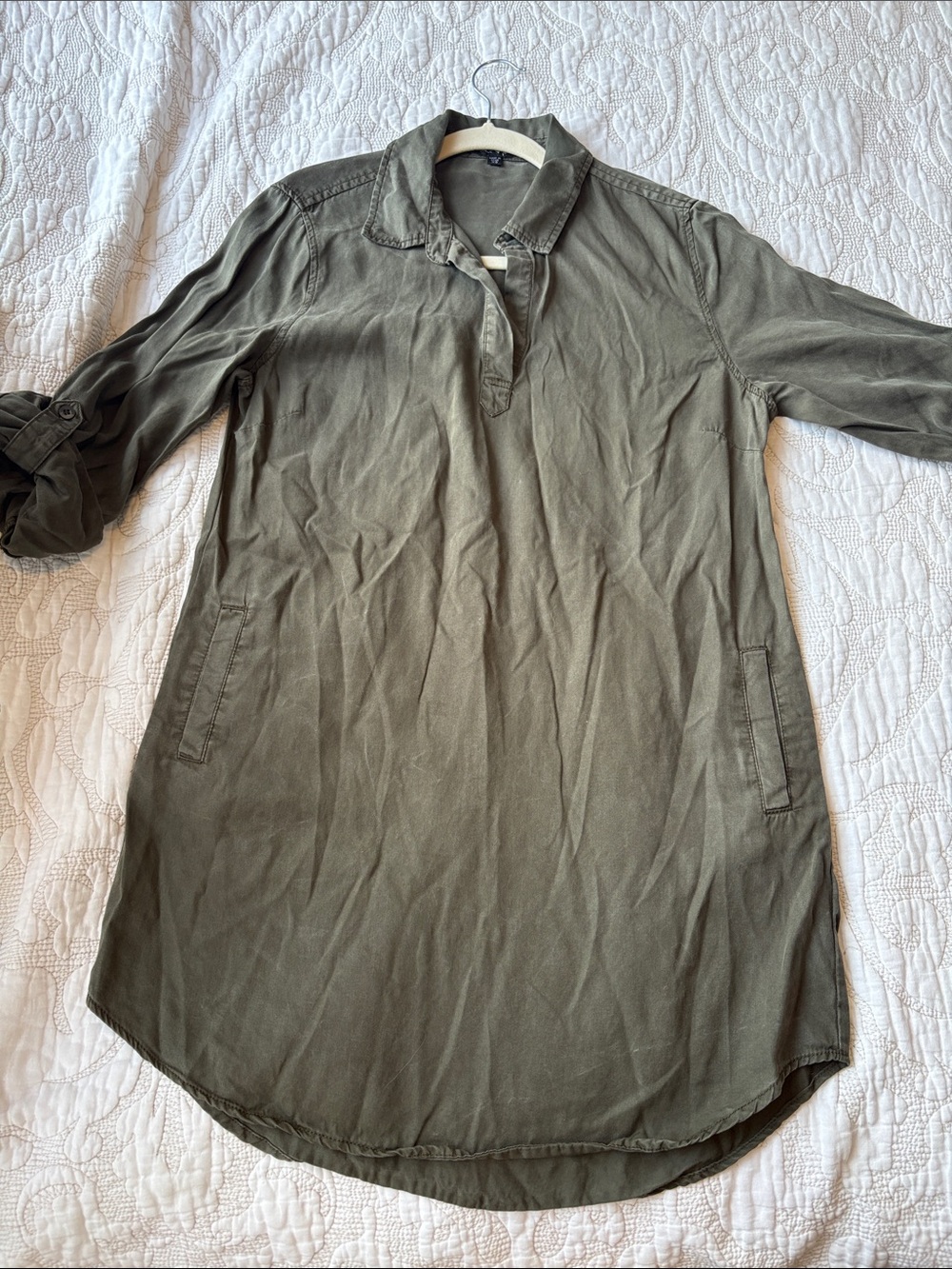 Velvet Heart Olive Collared Tunic